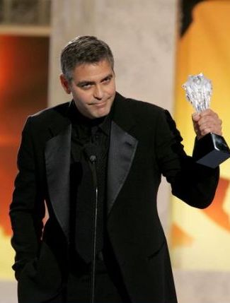 3d laser crystal award George Clooney