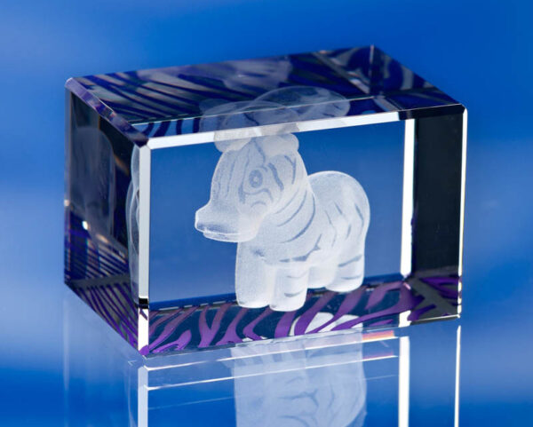 BEVELLED RECTANGULAR COLOUR GLASS BLOCK 9