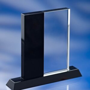 BLACK SIDED GLASS AWARD TROPHY