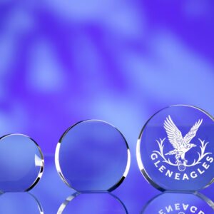 CIRCULAR GLASS AWARD TROPHY