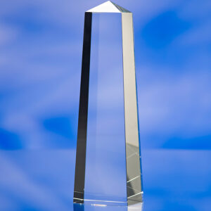 CLEAR TRANSPARENT CRYSTAL TOWER AWARD TROPHY