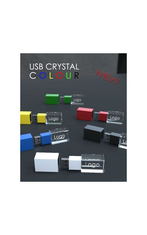 Coloured crystal USB sticks