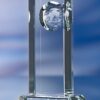 EMBEDDED GLOBE GLASS AWARD TROPHY