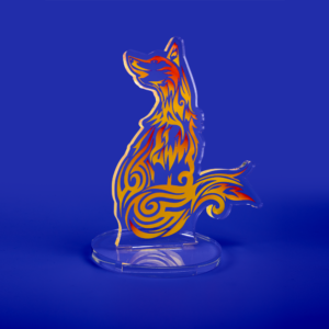 Freestanding Acrylic Award bespoke shape with acrylic base