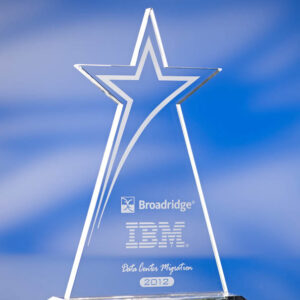 GLASS STAR AWARD TROPHY