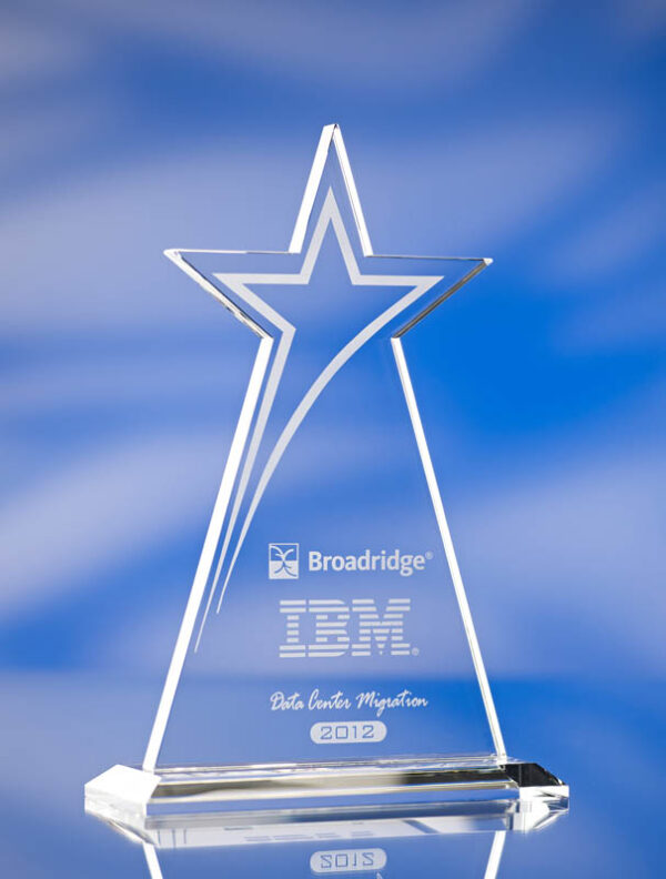 GLASS STAR AWARD TROPHY