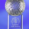 GOLF BALL ON BASE GLASS AWARD TROPHY