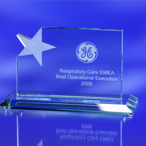 JADE GLASS STAR AWARD TROPHY