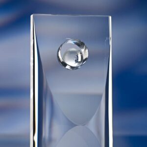 SPHERE IN TOWER GLASS AWARD TROPHY
