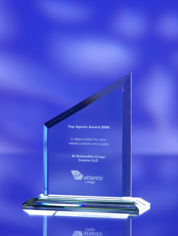 TRAPEZIUM JADE GLASS AWARD TROPHY